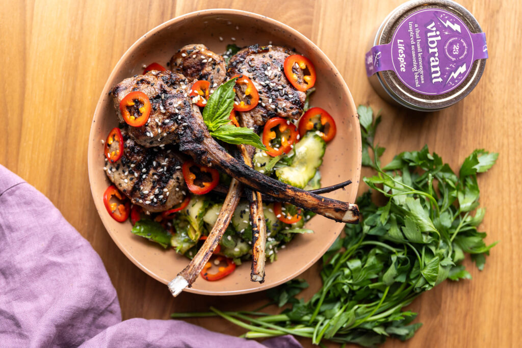 lamb chops in bowl