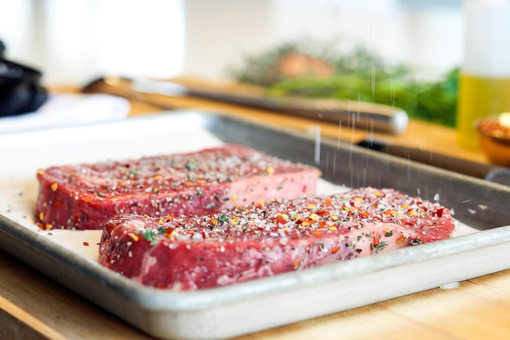 meat with seasoning